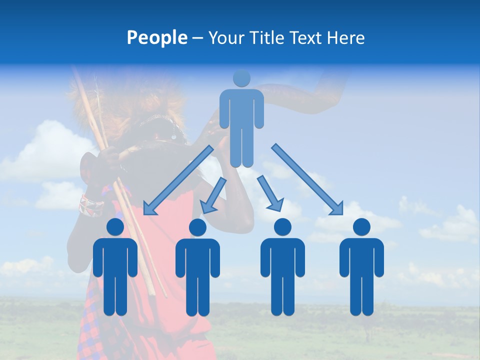 A Person With A Large Horn And A Headdress PowerPoint Template