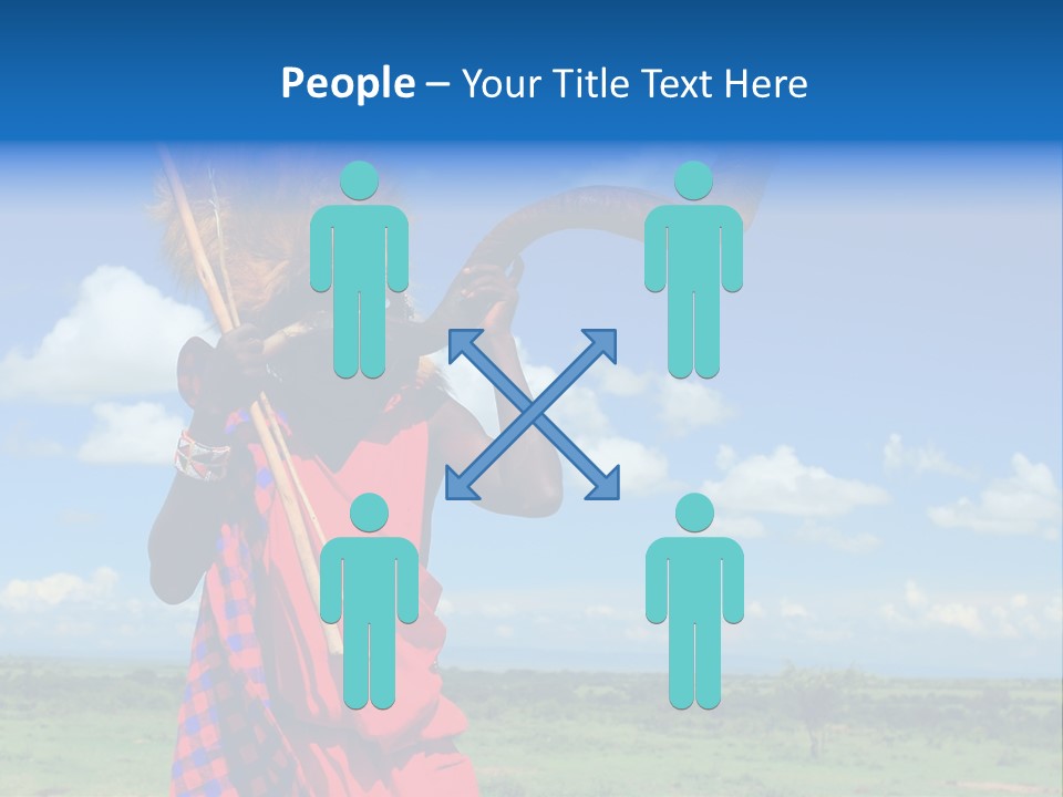 A Person With A Large Horn And A Headdress PowerPoint Template