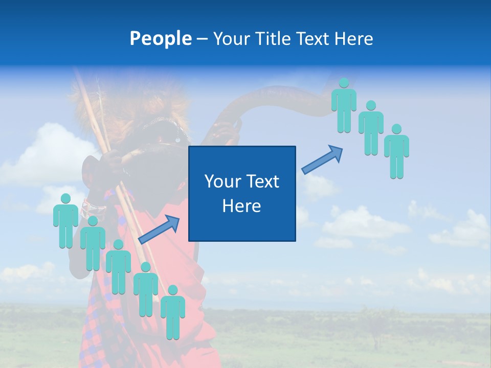 A Person With A Large Horn And A Headdress PowerPoint Template