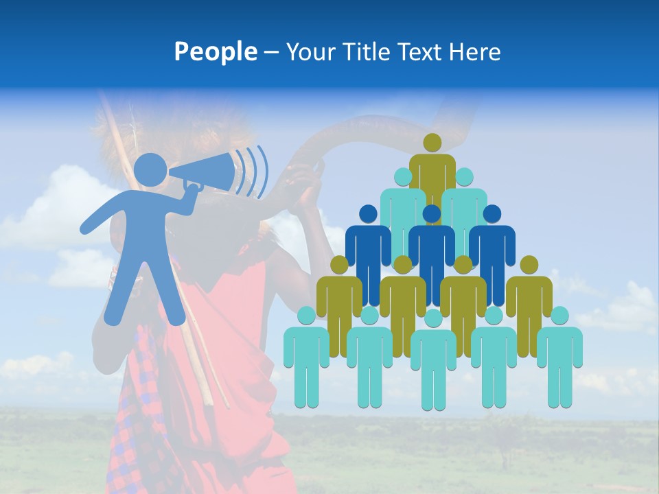 A Person With A Large Horn And A Headdress PowerPoint Template