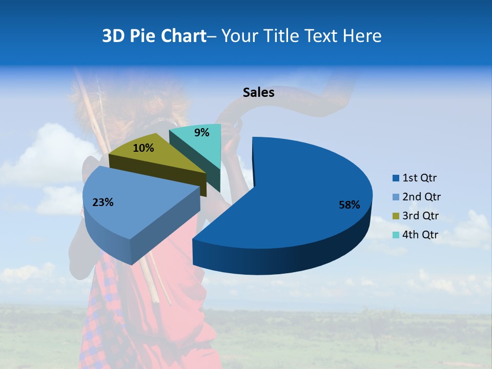 A Person With A Large Horn And A Headdress PowerPoint Template