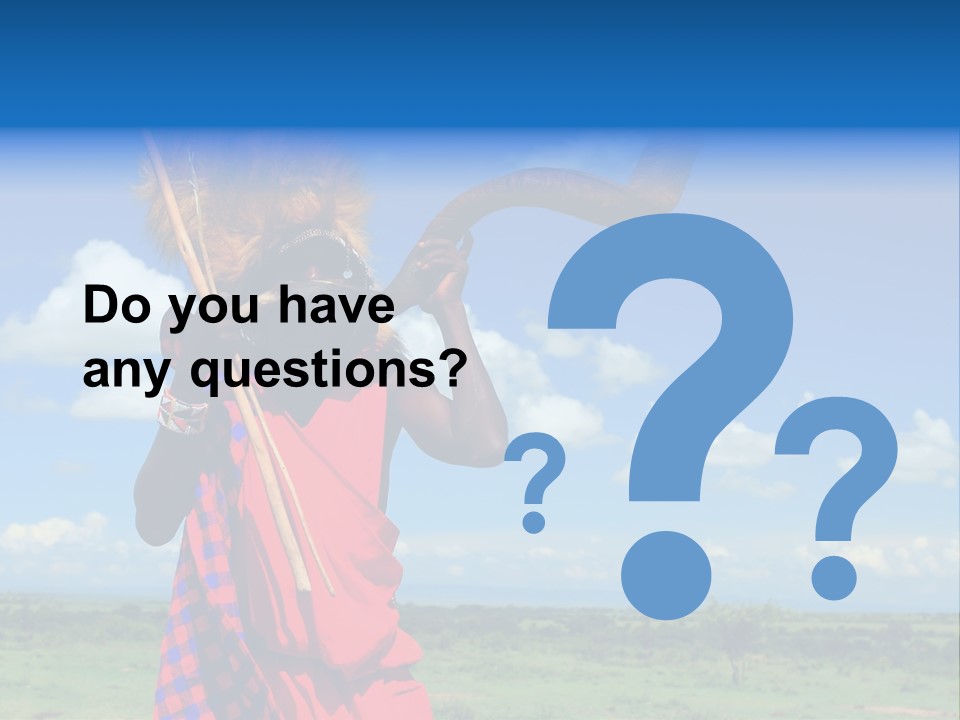 A Person With A Large Horn And A Headdress PowerPoint Template