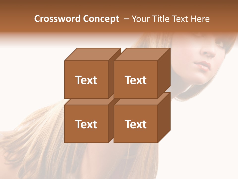 A Woman With Long Blonde Hair Is Posing For A Picture PowerPoint Template