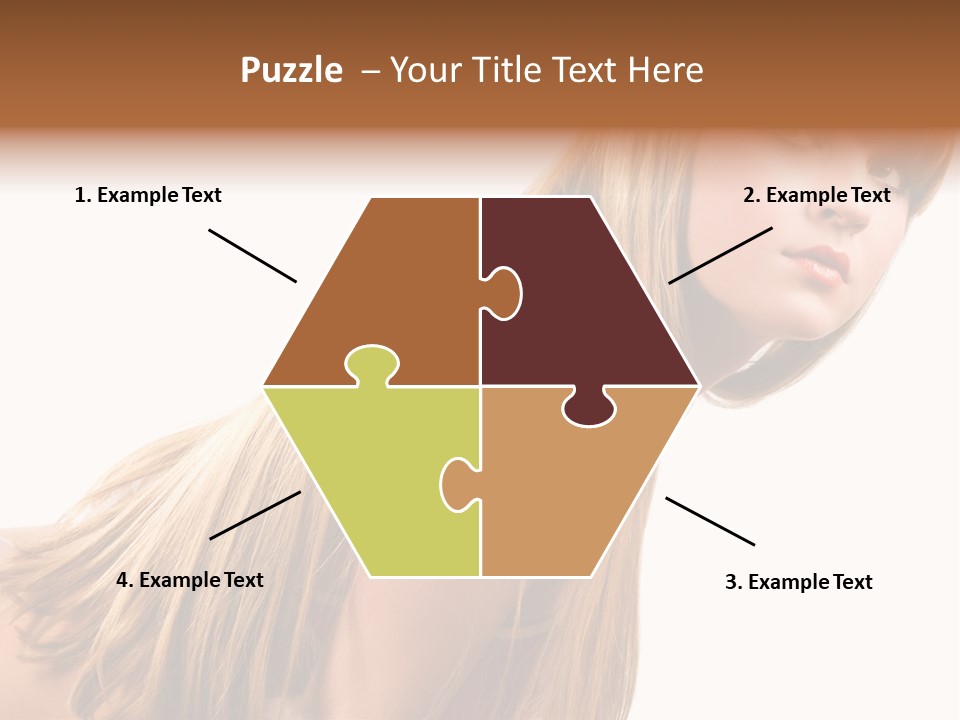 A Woman With Long Blonde Hair Is Posing For A Picture PowerPoint Template