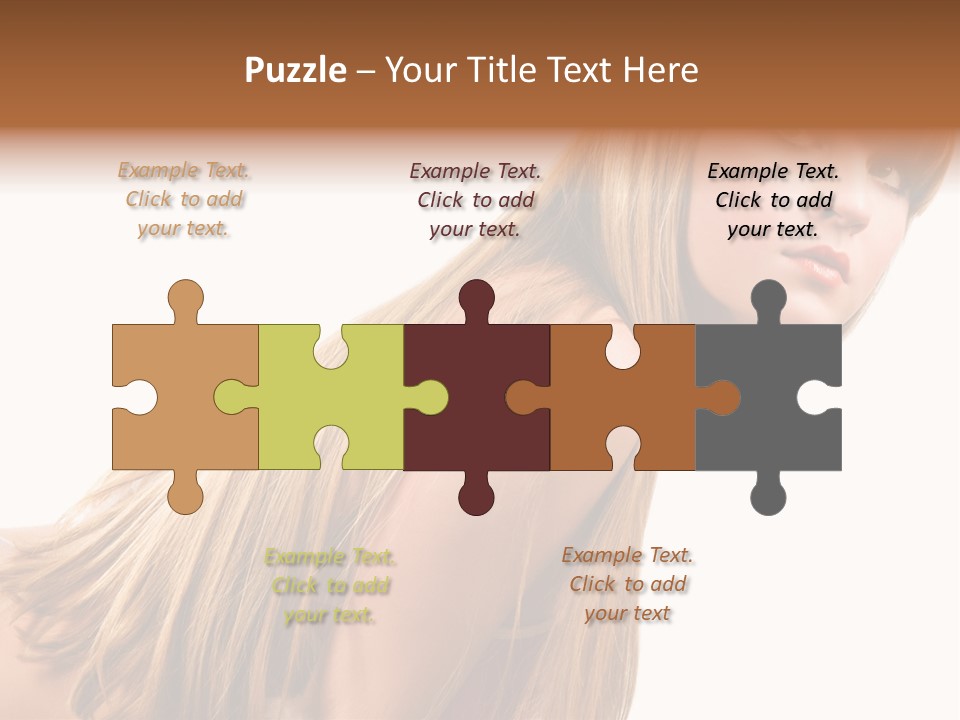 A Woman With Long Blonde Hair Is Posing For A Picture PowerPoint Template