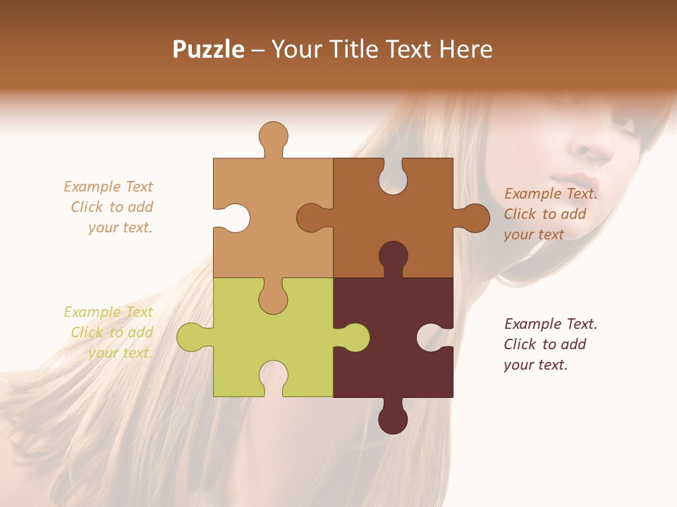 A Woman With Long Blonde Hair Is Posing For A Picture PowerPoint Template