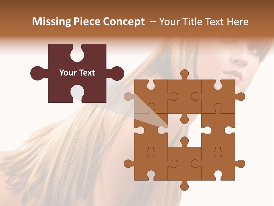 A Woman With Long Blonde Hair Is Posing For A Picture PowerPoint Template