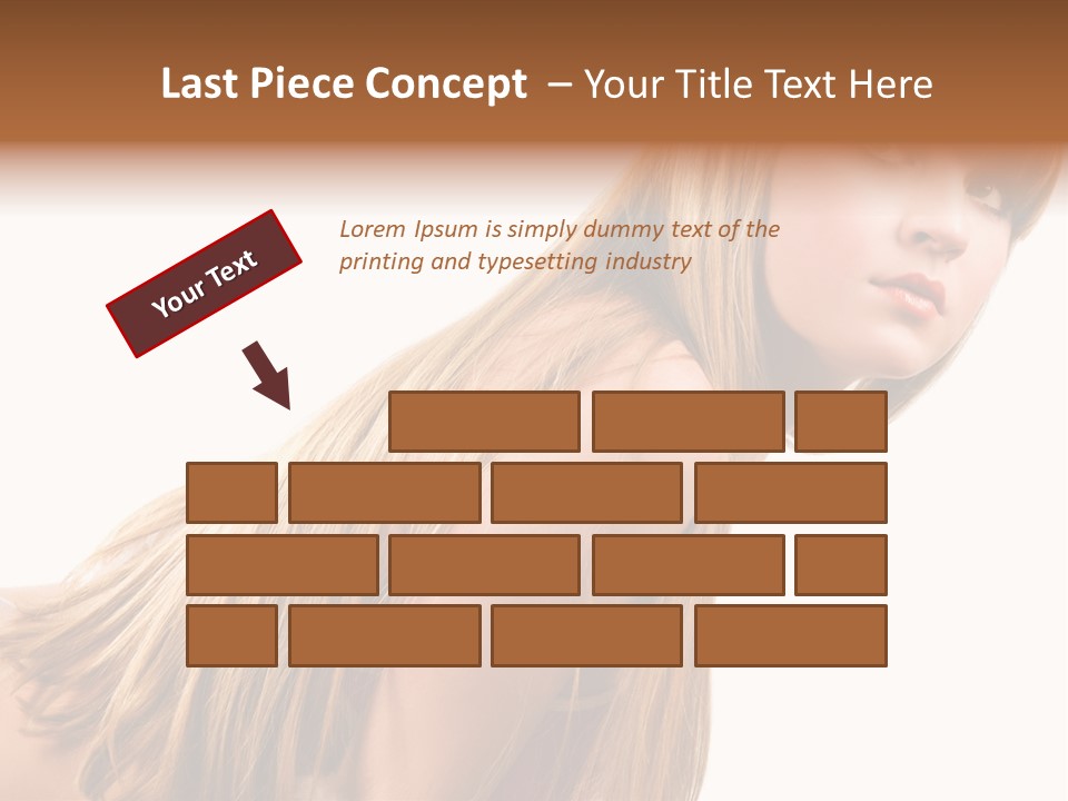 A Woman With Long Blonde Hair Is Posing For A Picture PowerPoint Template