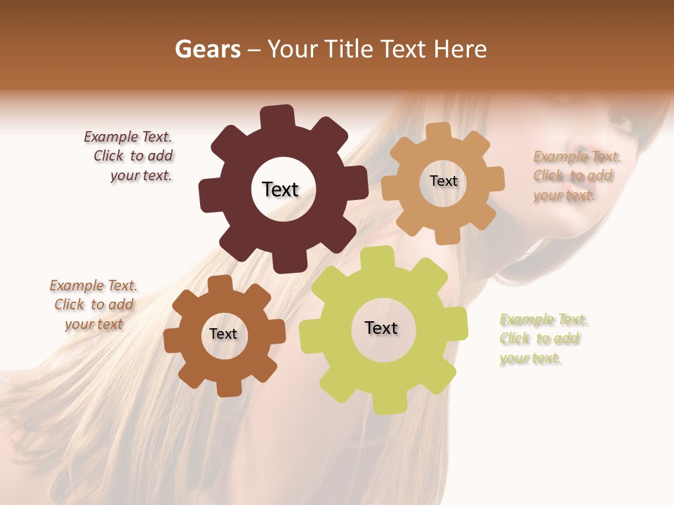 A Woman With Long Blonde Hair Is Posing For A Picture PowerPoint Template