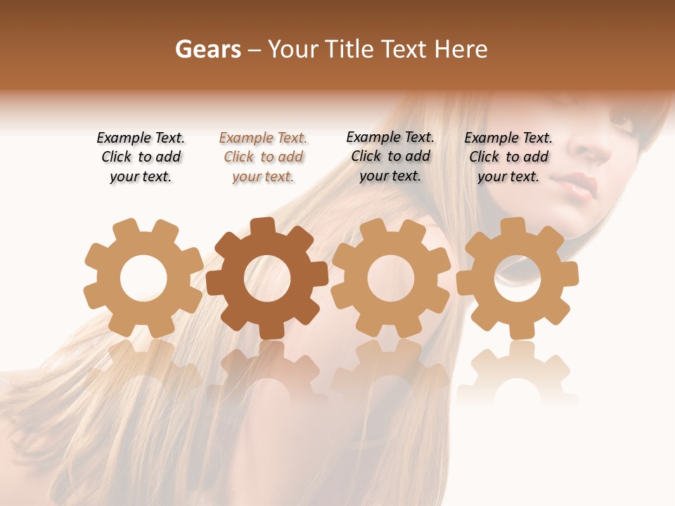 A Woman With Long Blonde Hair Is Posing For A Picture PowerPoint Template
