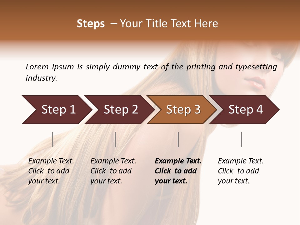 A Woman With Long Blonde Hair Is Posing For A Picture PowerPoint Template