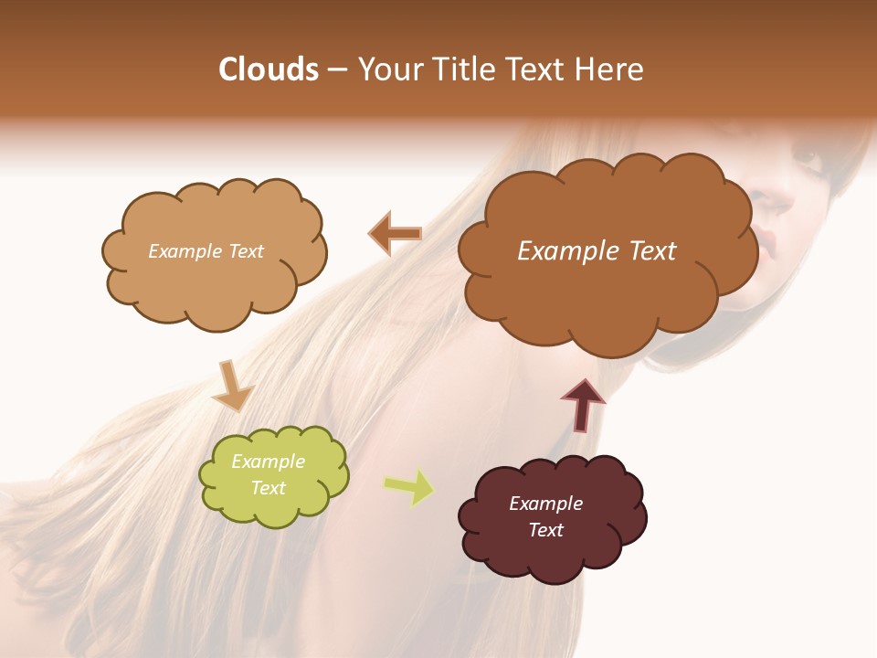 A Woman With Long Blonde Hair Is Posing For A Picture PowerPoint Template