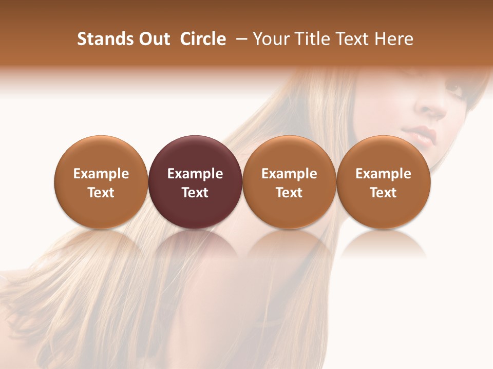 A Woman With Long Blonde Hair Is Posing For A Picture PowerPoint Template