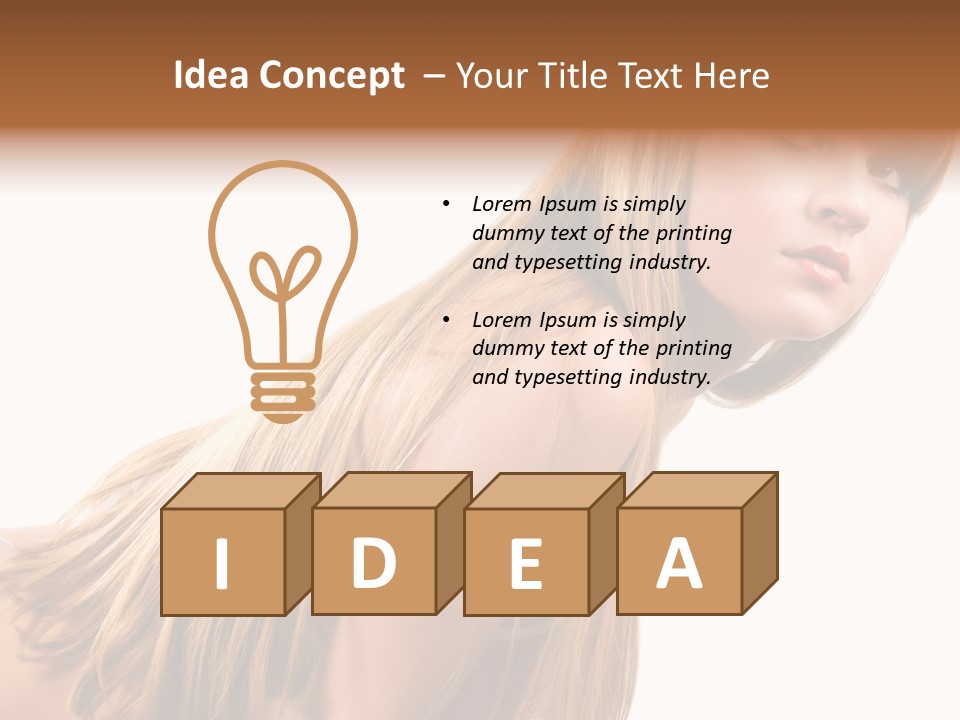 A Woman With Long Blonde Hair Is Posing For A Picture PowerPoint Template
