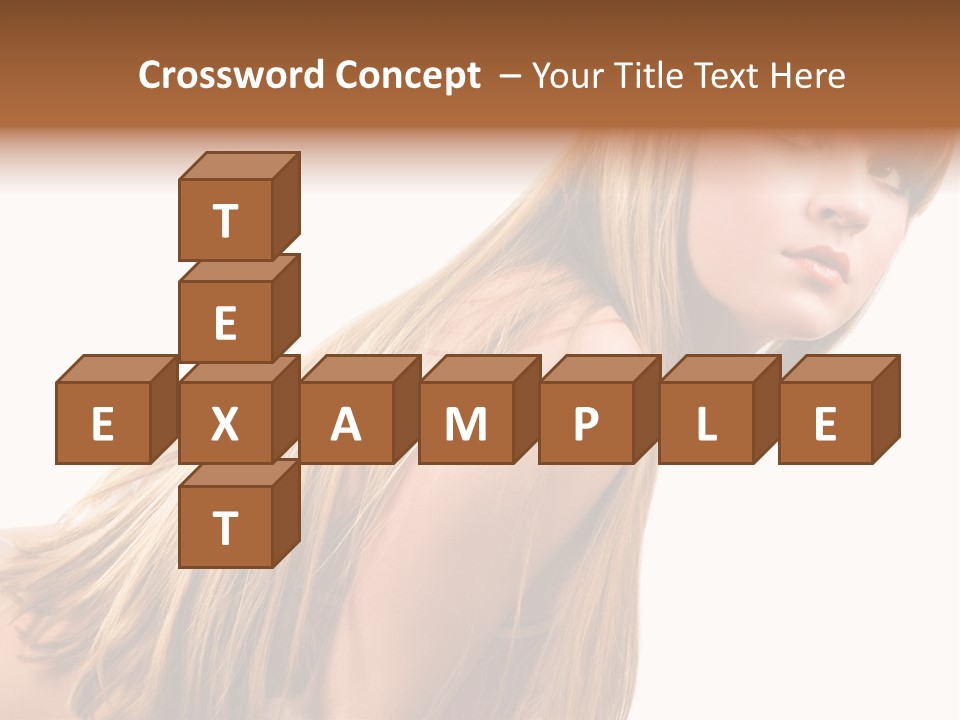 A Woman With Long Blonde Hair Is Posing For A Picture PowerPoint Template