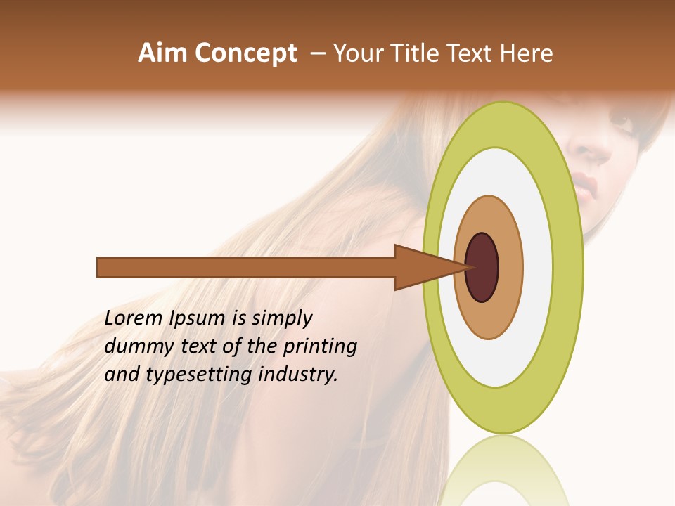 A Woman With Long Blonde Hair Is Posing For A Picture PowerPoint Template