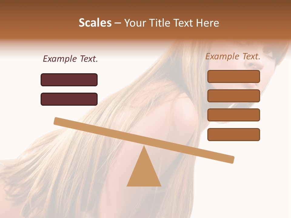A Woman With Long Blonde Hair Is Posing For A Picture PowerPoint Template