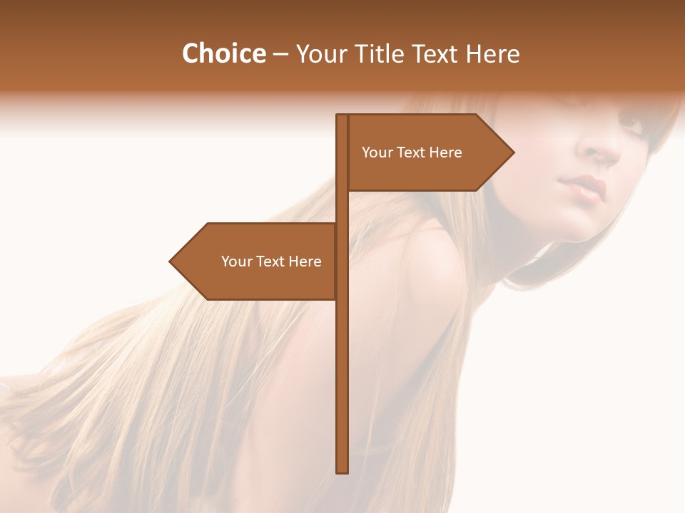 A Woman With Long Blonde Hair Is Posing For A Picture PowerPoint Template