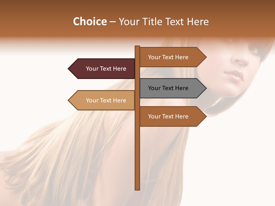 A Woman With Long Blonde Hair Is Posing For A Picture PowerPoint Template