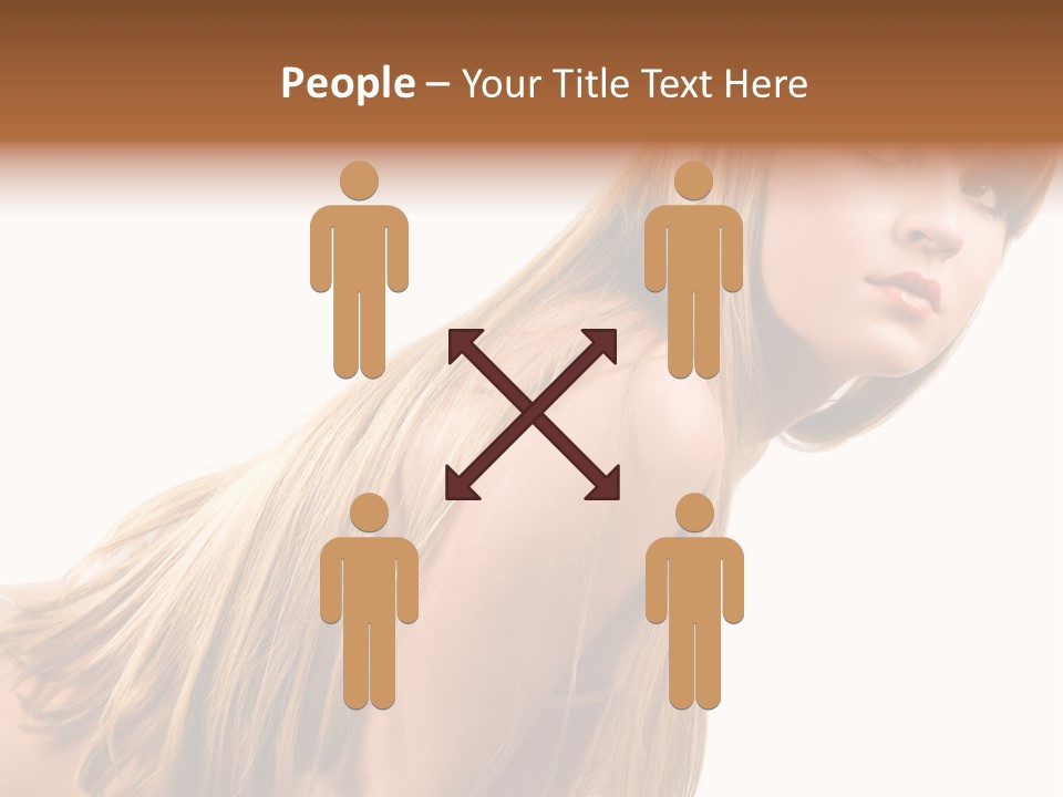 A Woman With Long Blonde Hair Is Posing For A Picture PowerPoint Template