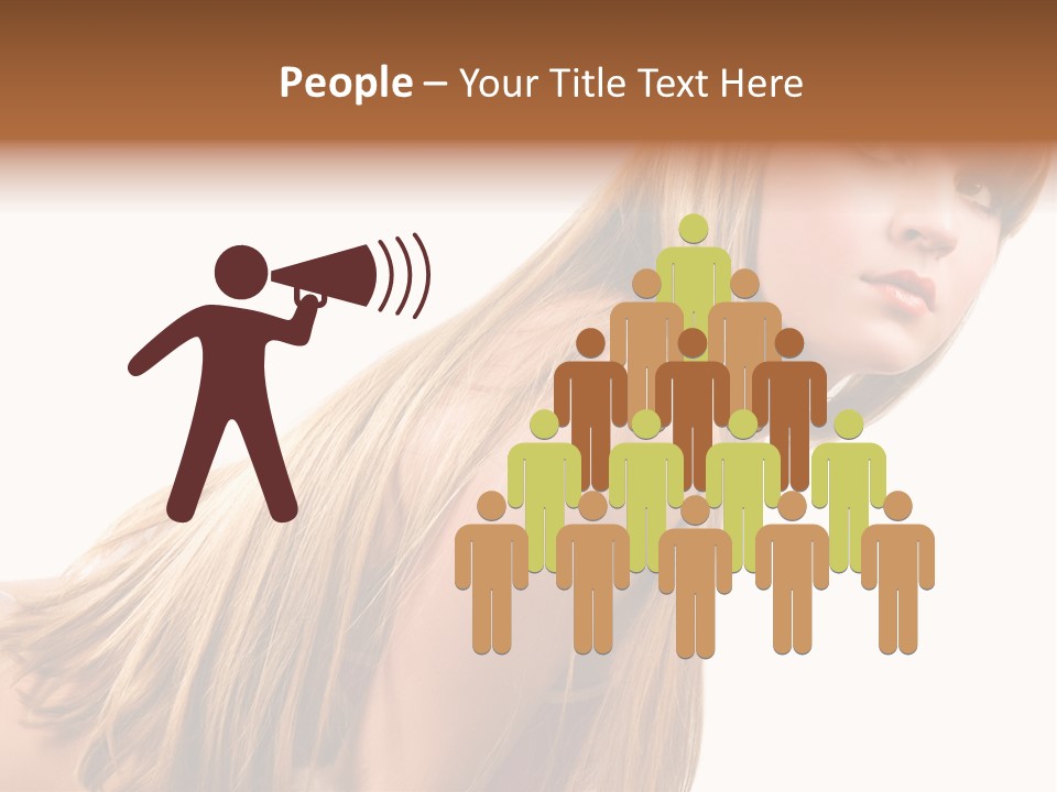 A Woman With Long Blonde Hair Is Posing For A Picture PowerPoint Template
