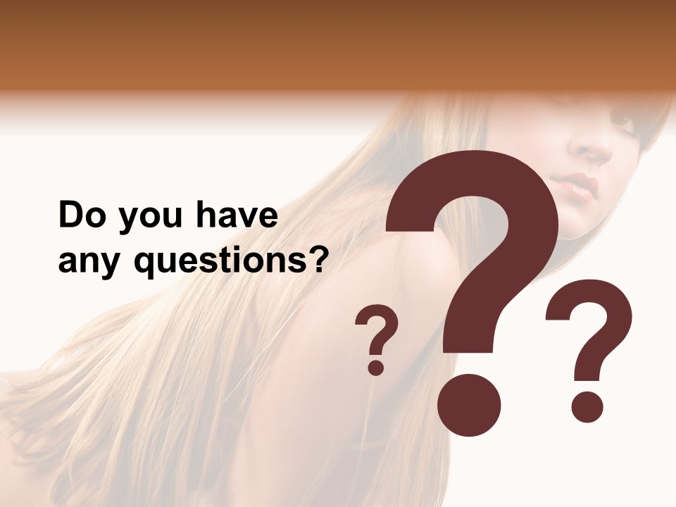 A Woman With Long Blonde Hair Is Posing For A Picture PowerPoint Template