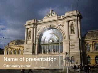 Keleti Railway Station In Budapest PowerPoint Template