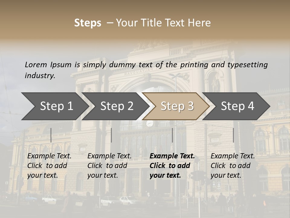 Keleti Railway Station In Budapest PowerPoint Template