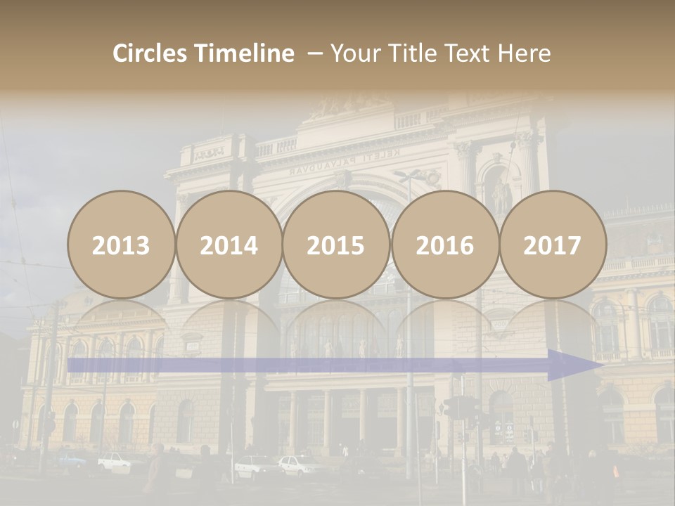 Keleti Railway Station In Budapest PowerPoint Template