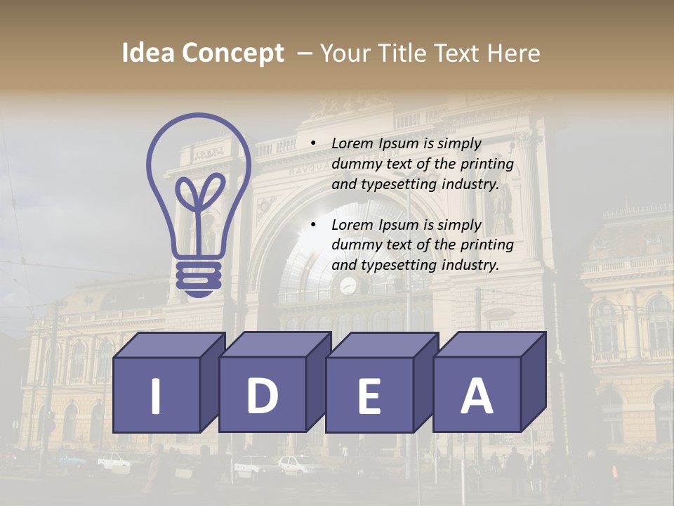 Keleti Railway Station In Budapest PowerPoint Template