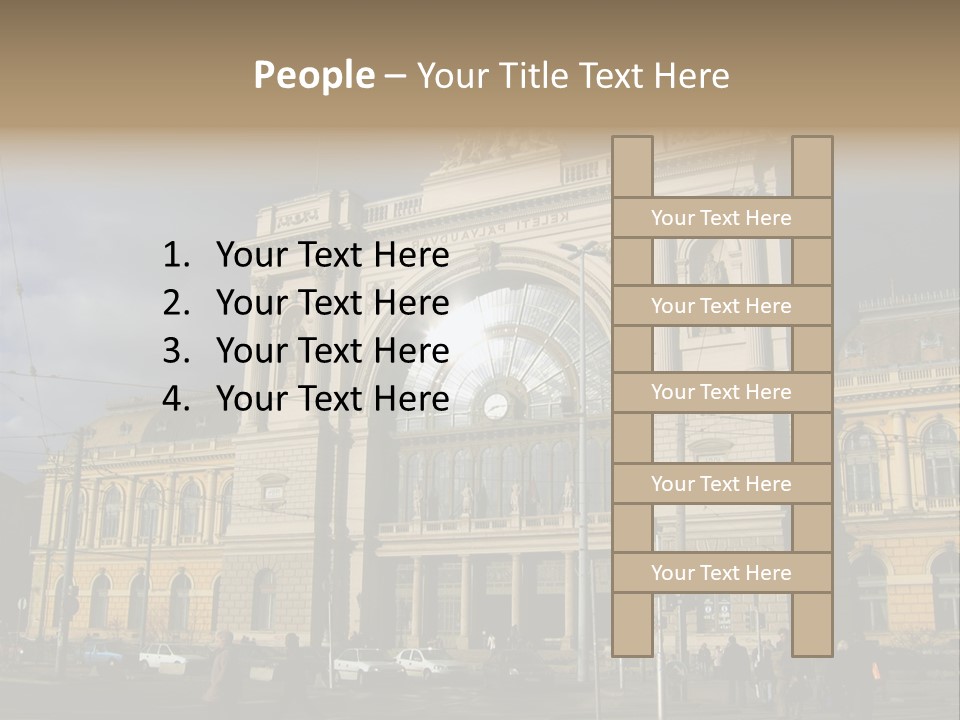 Keleti Railway Station In Budapest PowerPoint Template