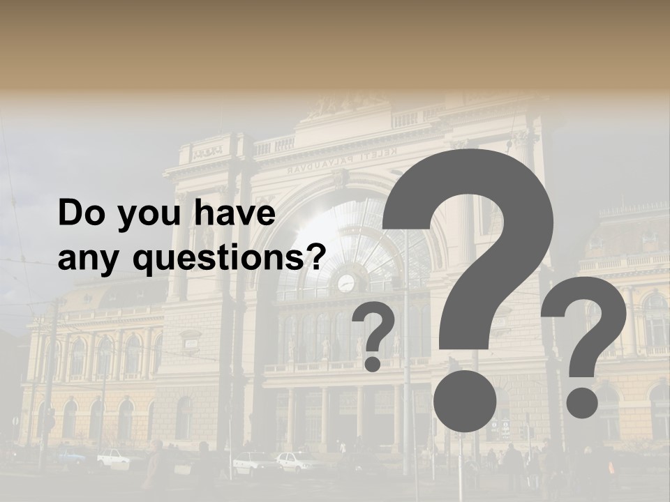 Keleti Railway Station In Budapest PowerPoint Template