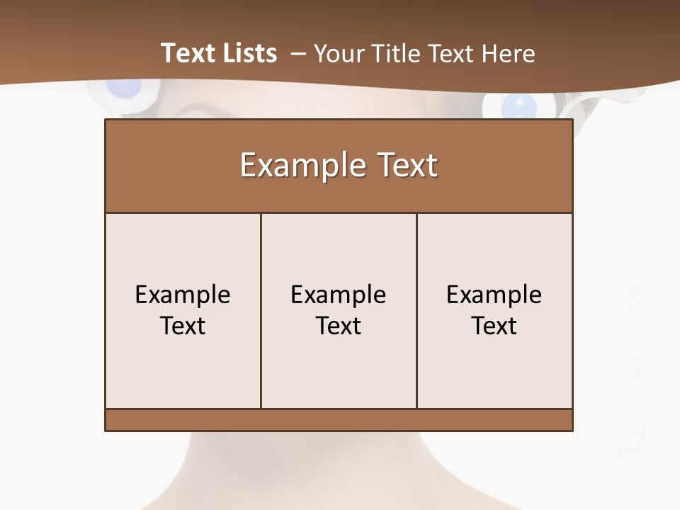 Portrait Of Beautiful Young Smiling Female With Curlers - Close-Up PowerPoint Template