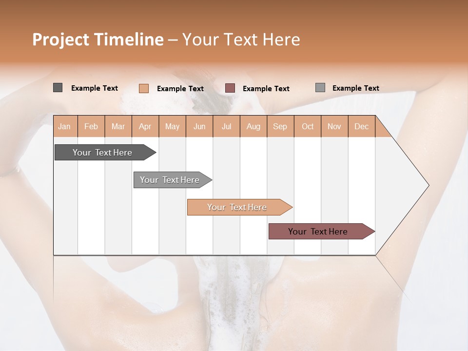 Close-Up Portrait Of Young Pretty Woman Taking Shower PowerPoint Template