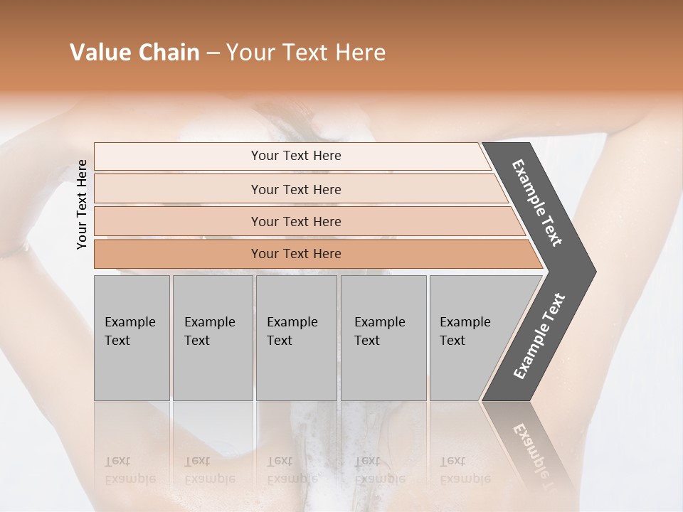 Close-Up Portrait Of Young Pretty Woman Taking Shower PowerPoint Template