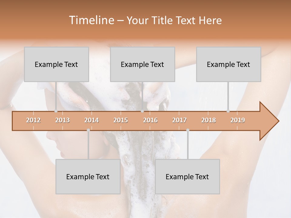 Close-Up Portrait Of Young Pretty Woman Taking Shower PowerPoint Template