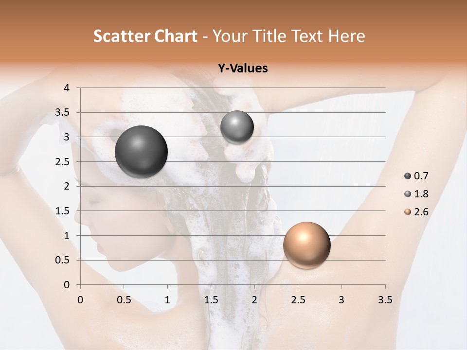 Close-Up Portrait Of Young Pretty Woman Taking Shower PowerPoint Template