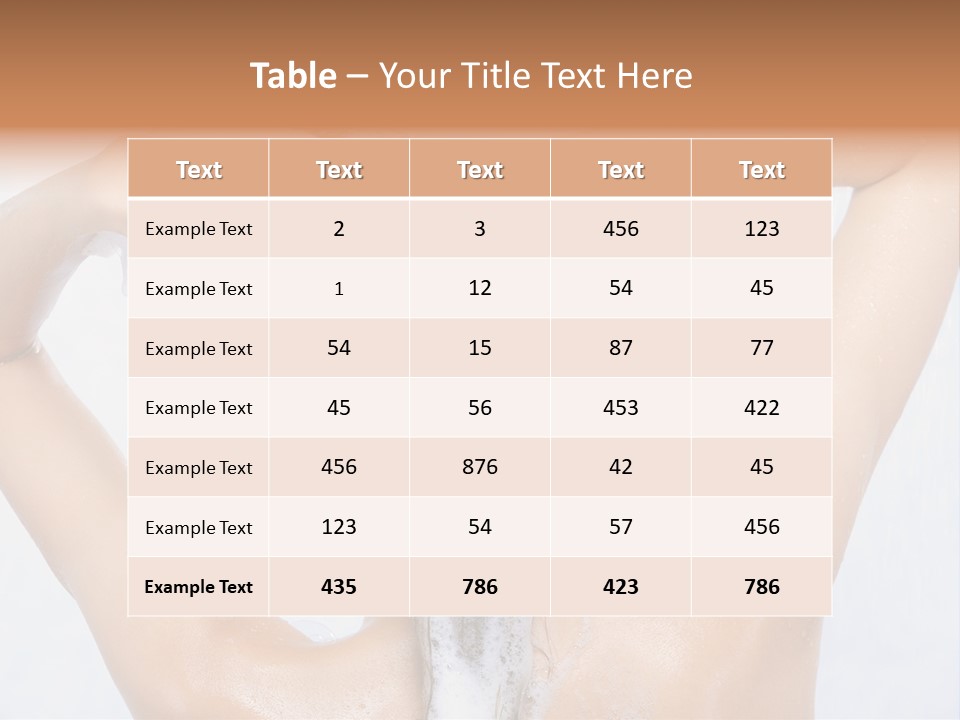 Close-Up Portrait Of Young Pretty Woman Taking Shower PowerPoint Template