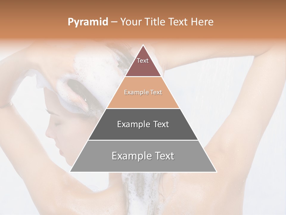 Close-Up Portrait Of Young Pretty Woman Taking Shower PowerPoint Template