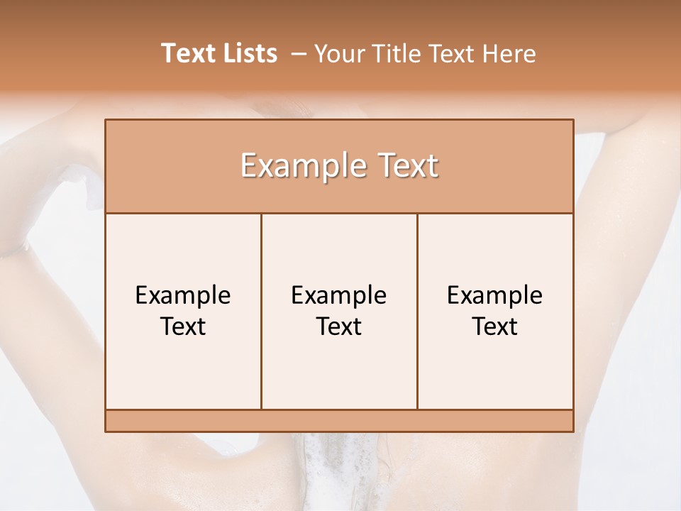 Close-Up Portrait Of Young Pretty Woman Taking Shower PowerPoint Template