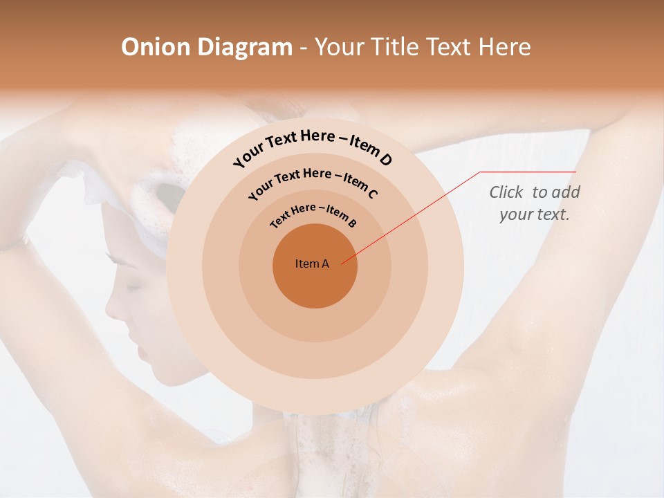 Close-Up Portrait Of Young Pretty Woman Taking Shower PowerPoint Template