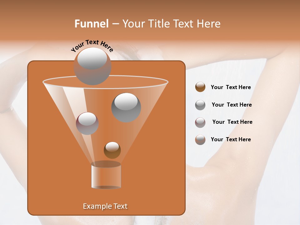 Close-Up Portrait Of Young Pretty Woman Taking Shower PowerPoint Template