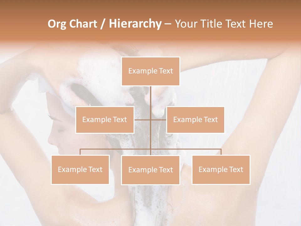 Close-Up Portrait Of Young Pretty Woman Taking Shower PowerPoint Template