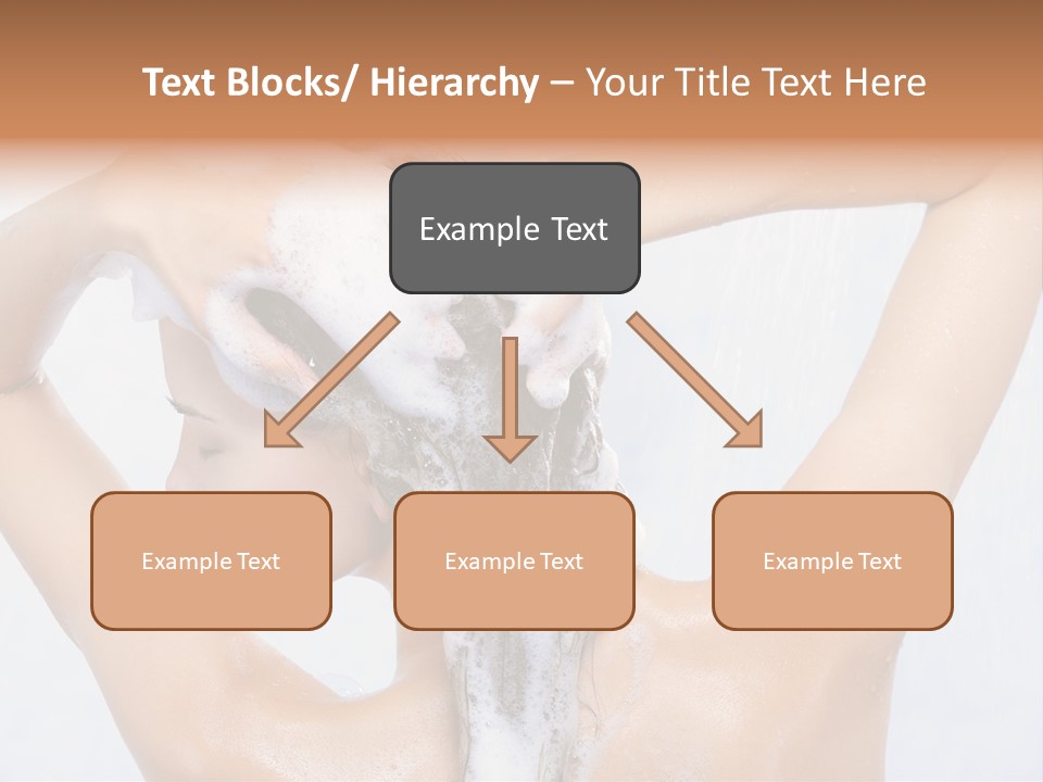 Close-Up Portrait Of Young Pretty Woman Taking Shower PowerPoint Template