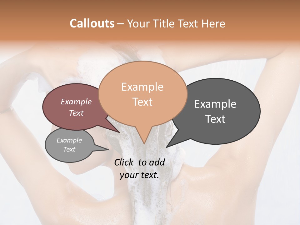 Close-Up Portrait Of Young Pretty Woman Taking Shower PowerPoint Template