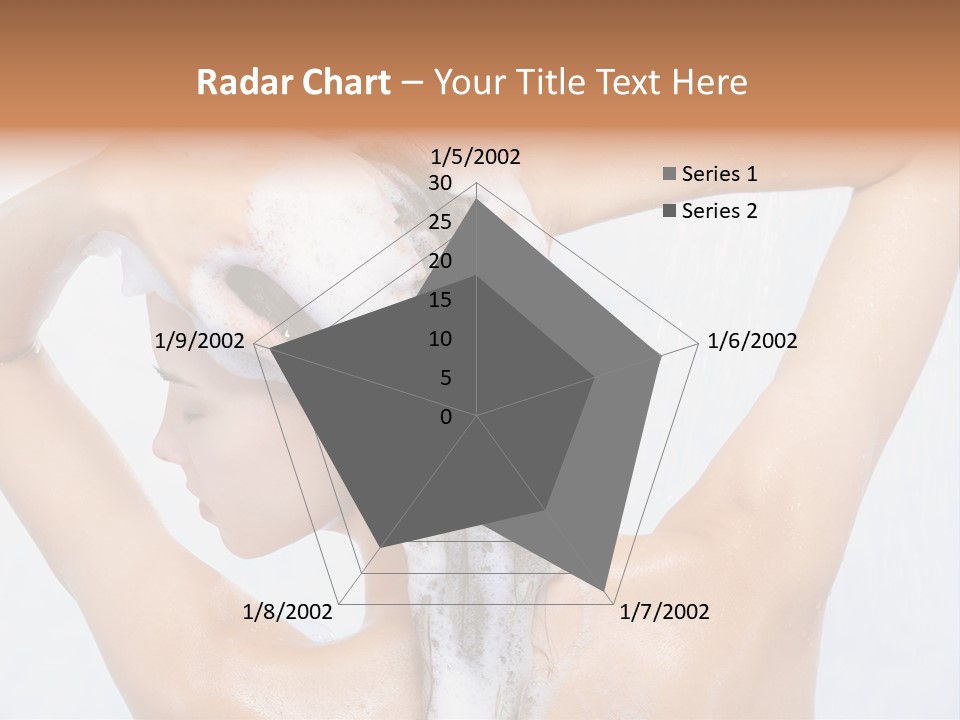 Close-Up Portrait Of Young Pretty Woman Taking Shower PowerPoint Template