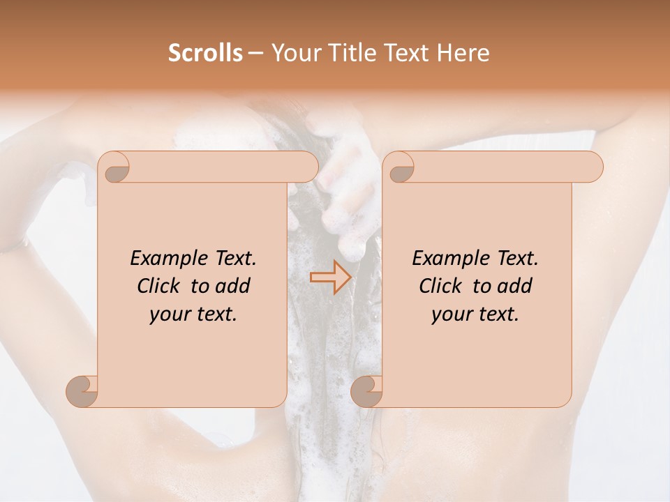 Close-Up Portrait Of Young Pretty Woman Taking Shower PowerPoint Template