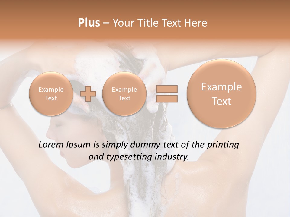 Close-Up Portrait Of Young Pretty Woman Taking Shower PowerPoint Template
