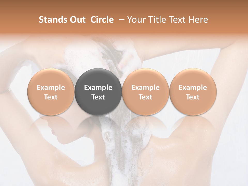 Close-Up Portrait Of Young Pretty Woman Taking Shower PowerPoint Template