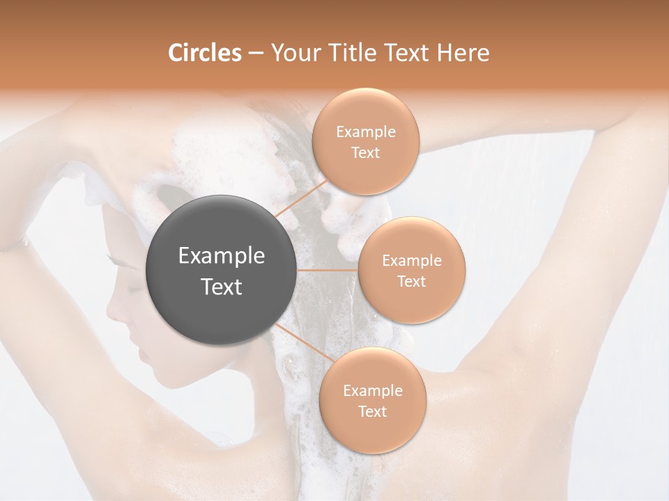 Close-Up Portrait Of Young Pretty Woman Taking Shower PowerPoint Template